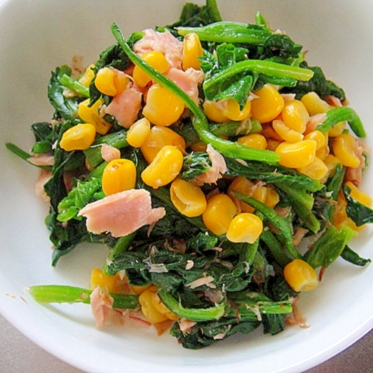 ほうれん草のツナコーン和え レシピ 作り方 By Mint74 楽天レシピ